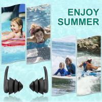 Tapones oidos Natación para Adult, 3 Pares de Tapones Oidos Silicona Natacion,Tapones para los Oidos para Nadar, surfear para Adult - details 1