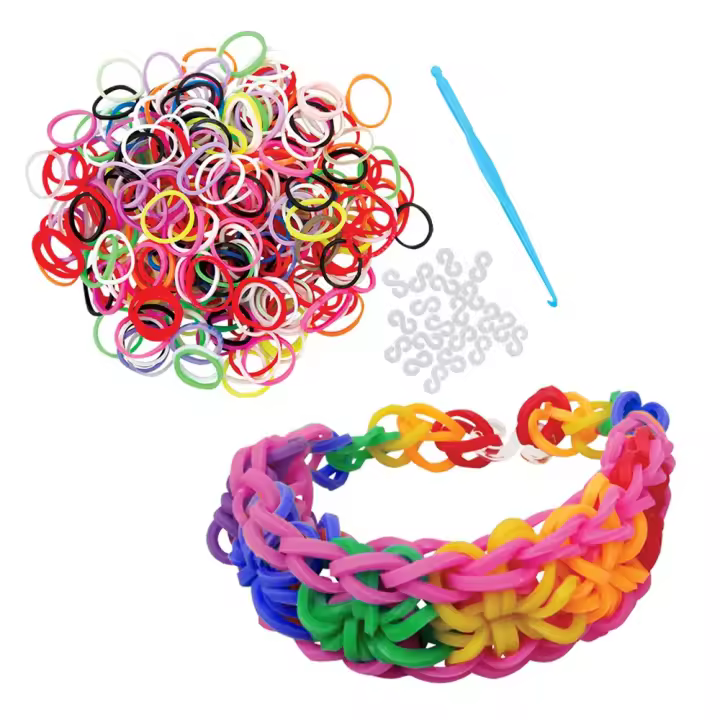 Set De Herramientas Para Hacer Pulseras Con Banda Elástica De Goma Kit De Manualidades Coloridas Para Niñas Juguete Educativo Para Niños Entre 7 Y 12 Años - 1