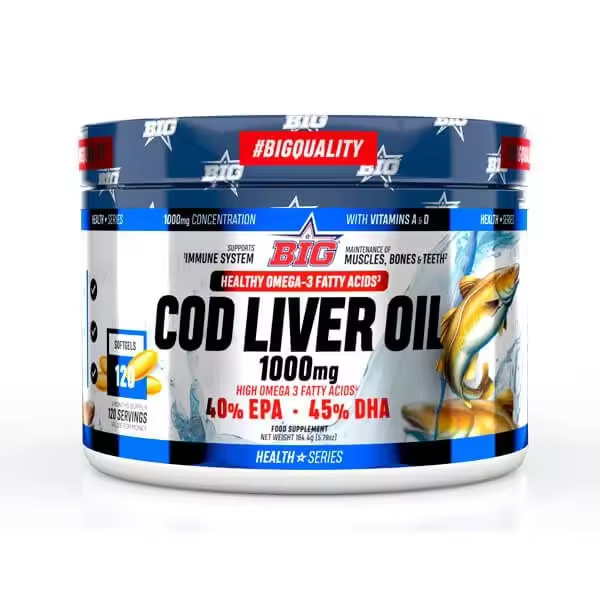 Cod Liver Oil 1000mg - 120 Softgels BIG - 1
