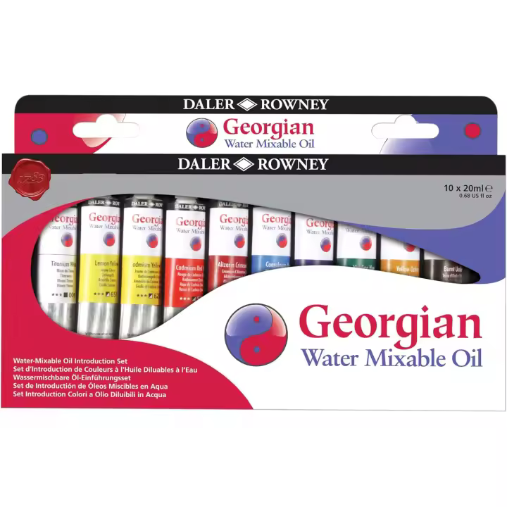 Daler-Rowney : Georgian Water Mixable Oil : Introduction Set : Set de 10 tubos de 20ml - 1