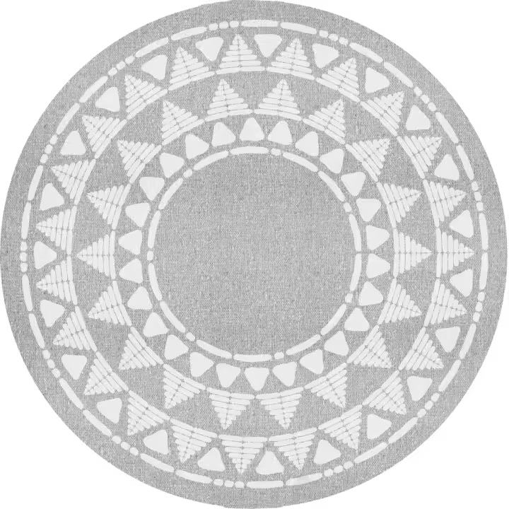 VINILIKO, set de 4 individuales de vinilo Khamba Grey  4u-[Diam] 40 cm - 1