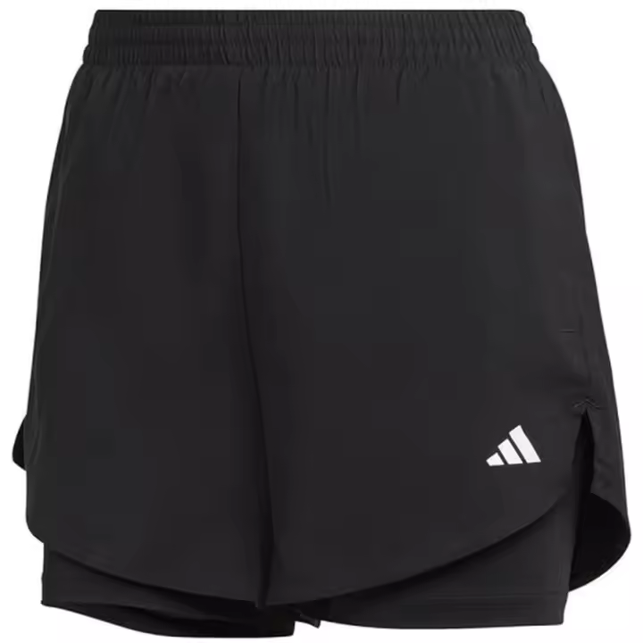 Pantalon Corto Adidas Aeroready 2In1 para mujer en color negro - 1