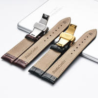 Correa De Reloj De Cuero Genuino Con Cierre De Mariposa En Madera Para Relojes Compatible Con Pulseras De 18mm 20mm 22mm 24mm Accesorios De Relojería - details 5