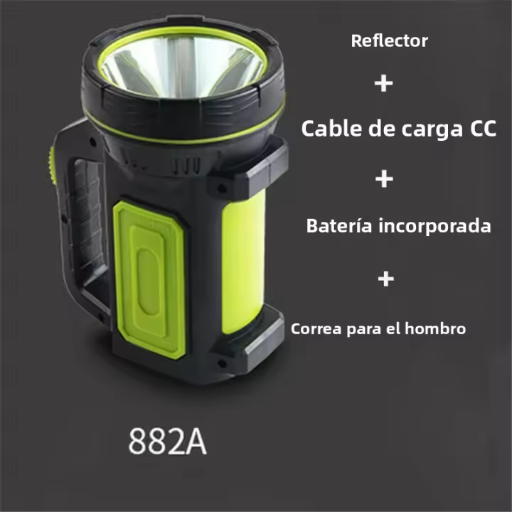 Linterna De Búsqueda LED Potente Recargable Con 2 Modos De Iluminación Torcha Eficiente Para Emergencias Senderismo Camping - 1