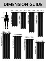 Cortina De Blackout Con Acabado Aislante a Prueba De Luz Para Decoración Del Hogar Ideal Para Sala De Estar Dormitorio Cocina Baño Material De Poliéster Moderno Estilo Sin Cierre Inteligente - details 15