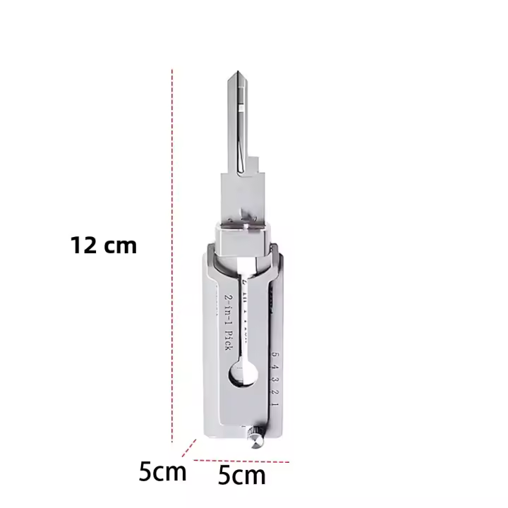 SS001 Kit De Decodificador De Llaves De Precisión En Acero Inoxidable Con Gancho Y Pico 2 En 1 Herramientas Manuales Para Mantenimiento Y Reparación De Cerraduras Con Anillo O - 1