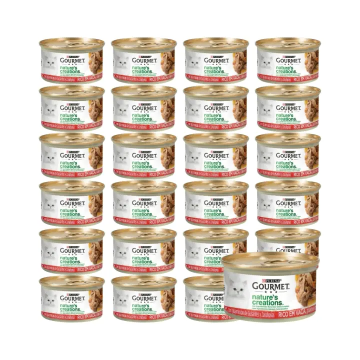 GOURMET - Nature's Creations (24x85 gr) - Comida Húmeda en Lata Ricos Mini Filetes (Buey) - 1