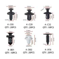 100PCS Clips De Coche Universales 6 Tipos Cierre Rápido Plástico Fijo OPP Bag Mixta Pack Para Reparación De Automóviles - details 3