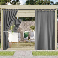 Cortina Exterior Impermeable Y Resistente Al Viento Para Terraza Protección Solar Y Privacidad Instalación En Techo Moderno 100% Poliéster - details 6