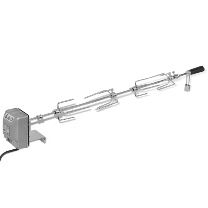 vidaXL Espetón para asados y barbacoa con motor acero 1000 mm - 1