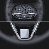 Cubierta De Volante Para Coche En Cuero Artificial Negro Compatible Con Toyota Corolla RAV4 Avalon Camry 2019 Y 2018 Antideslizante Resistente Al Desgaste Transpirable - details 0