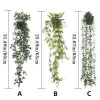 Plantas Artificiales Colgantes Con Maceta Vinateras Para Decoración De Interiores Exteriores Y Oficina Sin Marca Material Rattan Origen Sichuan China - details 1