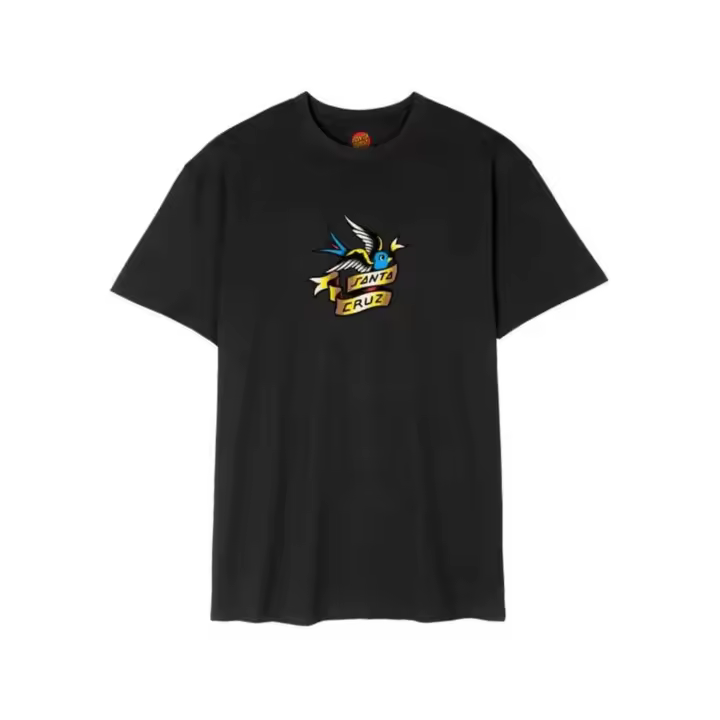 Camiseta de Manga Corta Santa Cruz Sommer Sparrow para hombre en color negro - 1