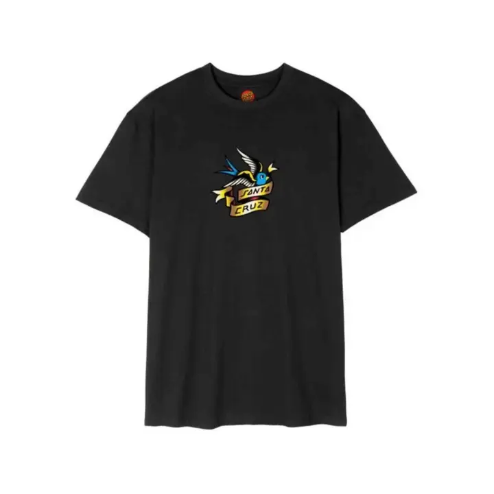 Camiseta de Manga Corta Santa Cruz Sommer Sparrow para hombre en color negro - 1