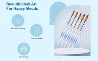 Cepillo De Uñas De Acrílico Kolinsky De Alta Calidad Con Mango De Madera Herramientas De Dibujo Para Manicura Y Gel De Constructivo - details 11
