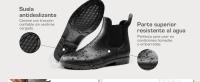 Botas de Agua Hombre Chelsea Zapatos de Lluvia Impermeable Wellington Botines de Goma de Moda Flexible y Antideslizante - details 1