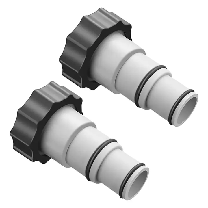 Adaptador de manguera de repuesto para Intex, para piscina sobre el suelo, de 1,5 a 1,25 pulgadas, para bombas roscadas, 2 piezas - 1