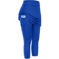 Pantalones Deportivos De Yoga Para Mujer Leggings Con Falda Y Bolsillos Cintura Elástica Ajuste Grande Talla Grande - details 13