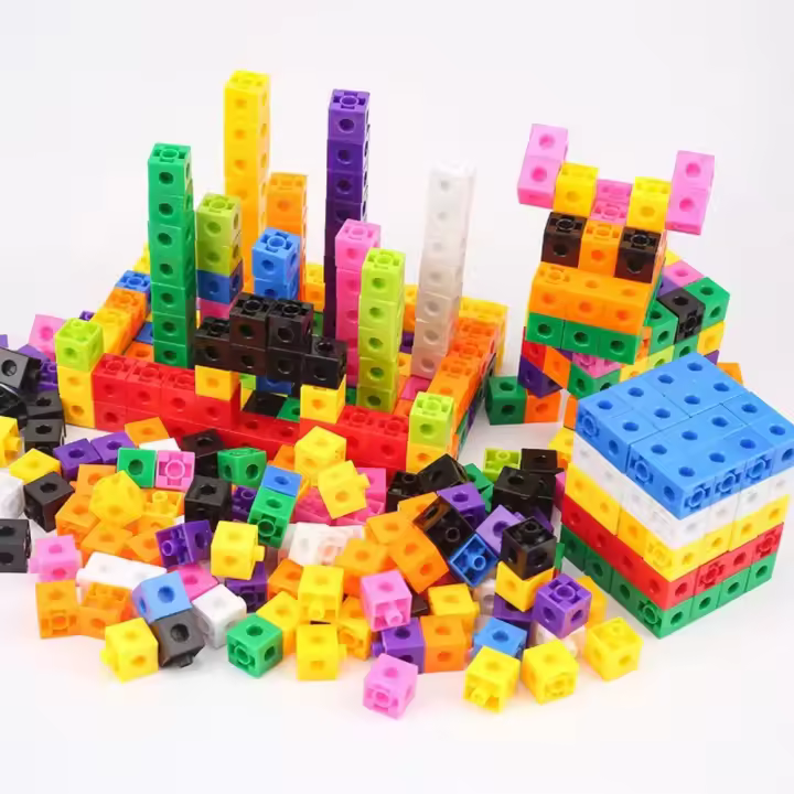 Juego De Bloques De Construcción Cuadrados 2x2x2CM 100 Piezas Para Niños Juguetes Educativos DIY De Modelado Con Bloques Cubos Para Desarrollo Infantil - 1