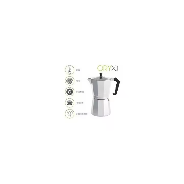 Oryx Cafetera Aluminio 12 Tazas (600 Ml.) Classic - Alta Calidad en Aluminio - 1