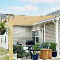 Toldo Vela de Sombra Cuadrada 3x3m HDPE Transpirable Protección UV para Patio,Jardín,Exterior, Terraza, Color Arena - details 1