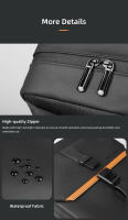 Mochila HcanKcan Para Hombre Negocios 15.6” Impermeable Casual Exterior Múltiples Bolsillos Trabajo Oficina Escuela - details 10
