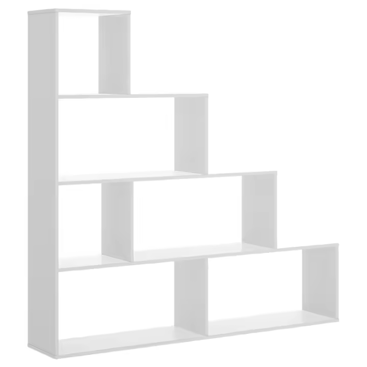 Dekit Estantería Multifuncional Escalones - Blanco Brillo - 145x145x29 - 1