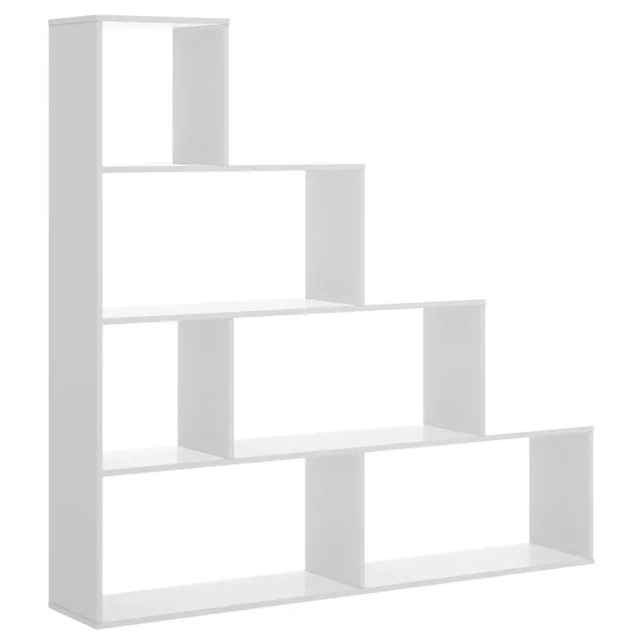 Dekit Estantería Multifuncional Escalones - Blanco Brillo - 145x145x29 - 1