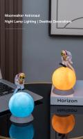 Lámpara Nocturna LED Para Niños Astronauta Carga USB Y Pilas Protección Para Los Ojos Luz De Escritorio Para Dormitorio - details 0