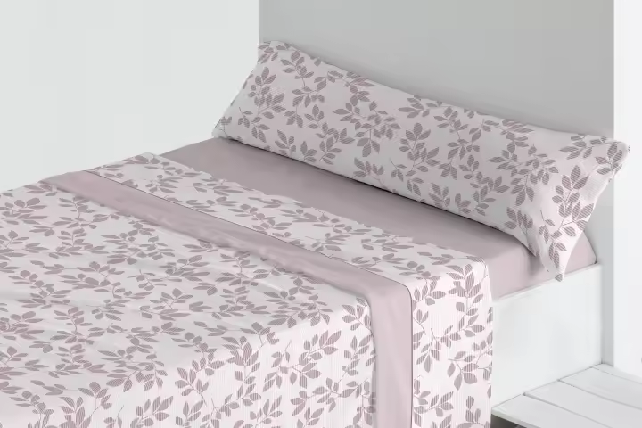 Plusdescanso- Juego de sábanas Fogglie de coralina TOP, muy buena calidad. Extra suave, cálido y ligero. Compuesto por bajera, encimera y funda de almohada. Super calentito para las noches de invierno. - 1