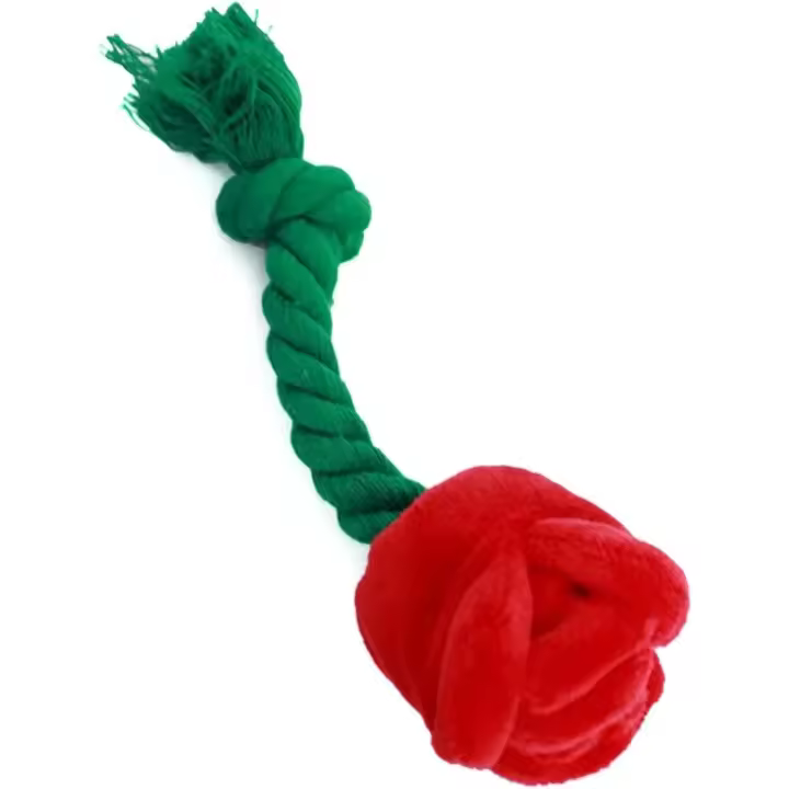 Juguete De Masticar Para Perros Pequeños Y Medianos Muñeco De Peluche Con Sonido Rosa Reducción De La Boredom Y Ansiedad - 1