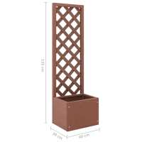vidaXL Jardinera enrejada WPC 40x30x135 cm - details 6