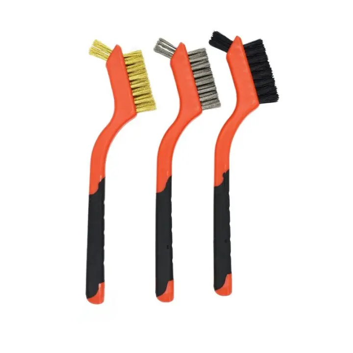 Set De 3 Piezas De Cepillos De Limpieza De Acero Inoxidable De 7 Pulgadas Para Eliminar Rusticidad Y Burdeza Herramienta De Pulido Para Metal - 1