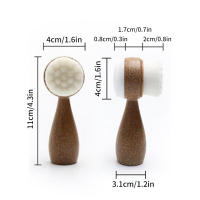 Cepillo Facial Exfoliante Doble Cara Para Limpieza Profunda De Poros Y Eliminación De Quistes Cepillo De Limpieza Facial Con Mango De Hueso De Coco - details 10