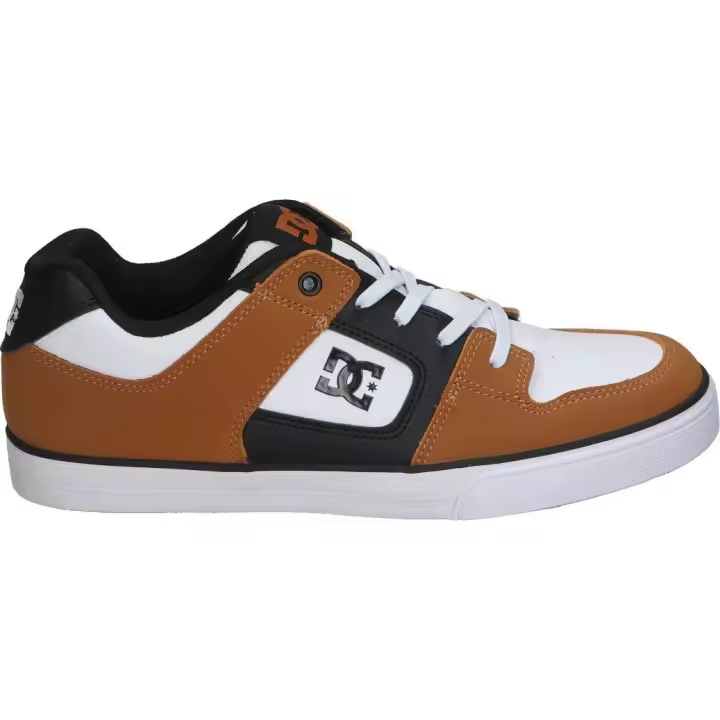 DC SHOES | Zapatilla DC Shoes Pure Elastic para Niño – Zapatillas Casual en Color Blanco y Marrón – Sneaker con Cierre de Cordones – Estilo Casual – Cómodas – De Alta Calidad – Modelo ADBS300256-WEW - 1