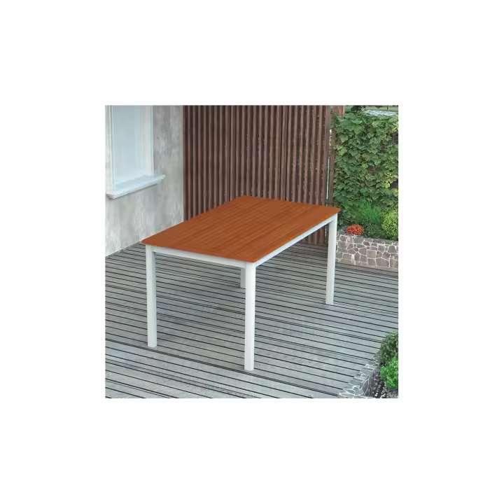 MESA JARDIN MOD. OREGON ALUMINIO/MADERA 140x80xh75 cm  - DE SUINPLAS DECORACIONES - 1