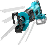 Sierra alternante inalámbrica para corte de madera y Metal, 4 hojas de piezas, batería Makita de 18v, sin batería, DIY para el hogar,Compatible con baterías de litio de la serie 18V B, com - details 0