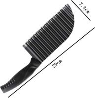 Crinkle Potato Chip Cutter Crinkle Cutting Tool Stainless Steel Wavy Cutting Tool Vegetable Wavy Blade Cutter for Vegetables Potatoes Onions - details 0