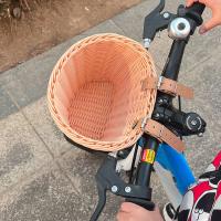 Set De 4 Piezas Cesta De Bicicleta De Rattan PE Ajustable Con Campana Y Colgante Accesorios De Manillar Para Ciclismo Rainproof Para Niños Y Adultos - details 2