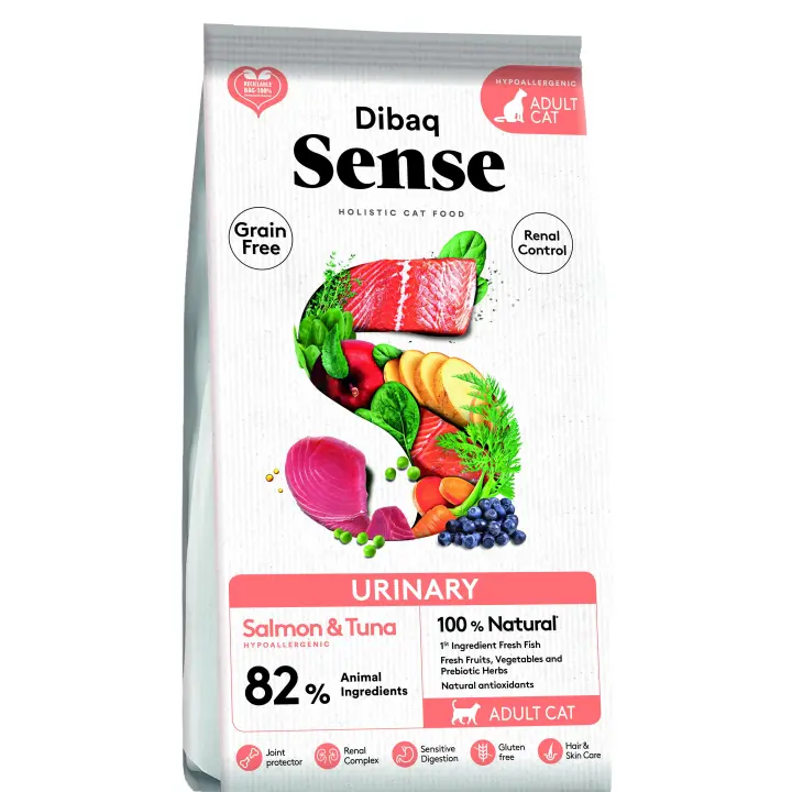 Dibaq Sense Cat, Urinario, comida para gatos, pienso, sin cereales, 1,5 Kg - 1