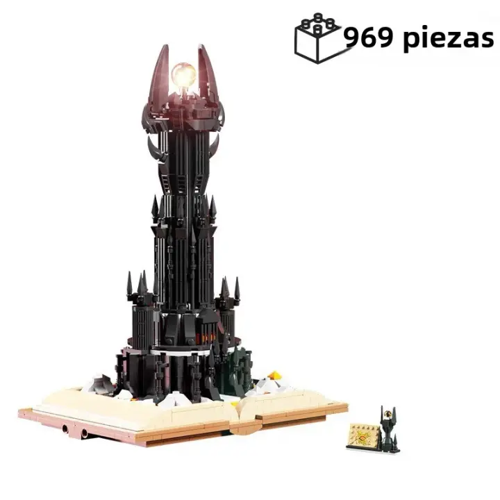 Bloques De Construcción Creativos En Forma De Torre Negra Con Luz Para Niños Juguetes De Montaje Para Niños Ideas De Libros Mágicos Regalos Para Niños - 1
