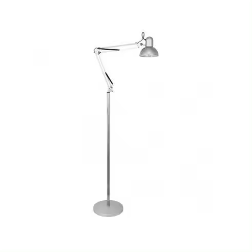 FABRILAMP Flexo de Pie Articulable Rutilo Plata 180x28x28 Cm - Iluminación Ajustable - 1