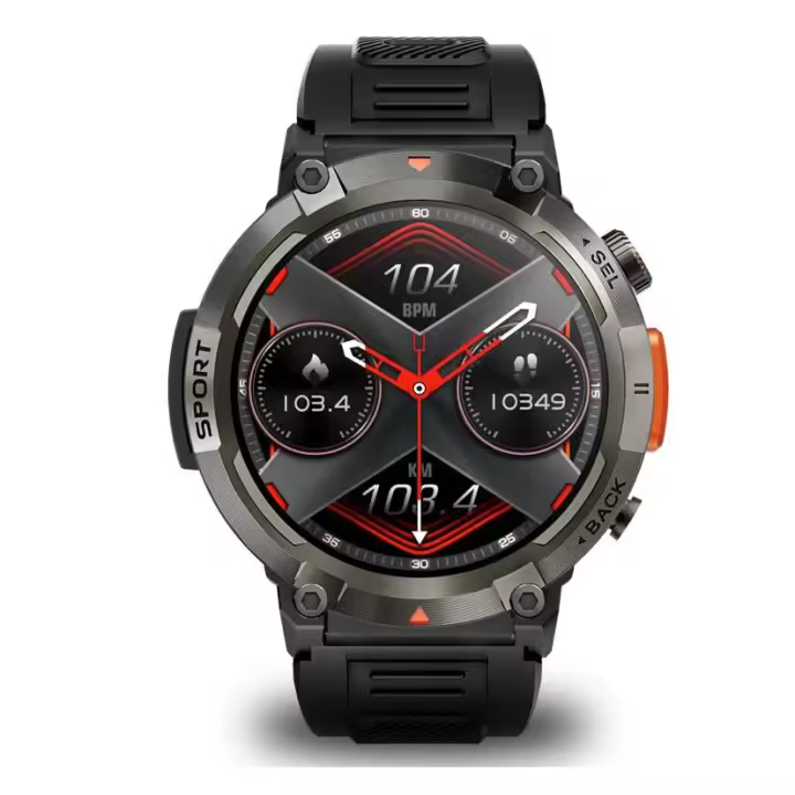 Reloj intelente para hombre, pulsera de Fitness con control de pacpo cardiaco, Bluetooth, Llamadas, notificaciones de Whatsapp, interior del Aire Libre, resistente al Agua, 2024 - 1