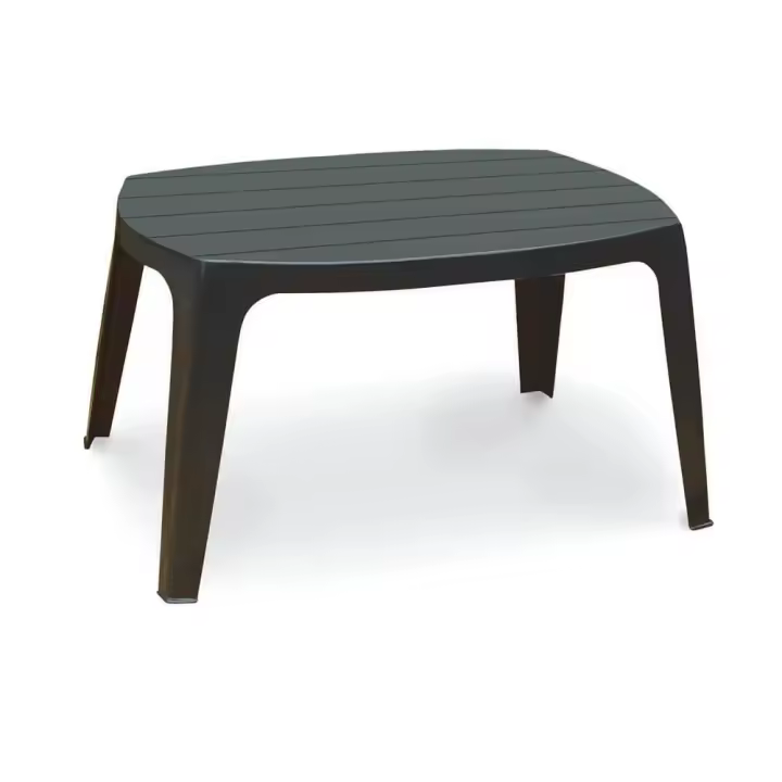 PROGARDEN Mesa Baja Kai 76x49x43 Cm Antracita - Resina de Alta Calidad - Fácil Limpieza - Apta para Exteriores - 1