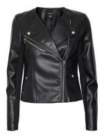 Cazadora cruzada Vero Moda Riley 10302441 negro en polipiel con manga elástica - Estilo moderno y elegante para mujeres en tendencia. - details 3