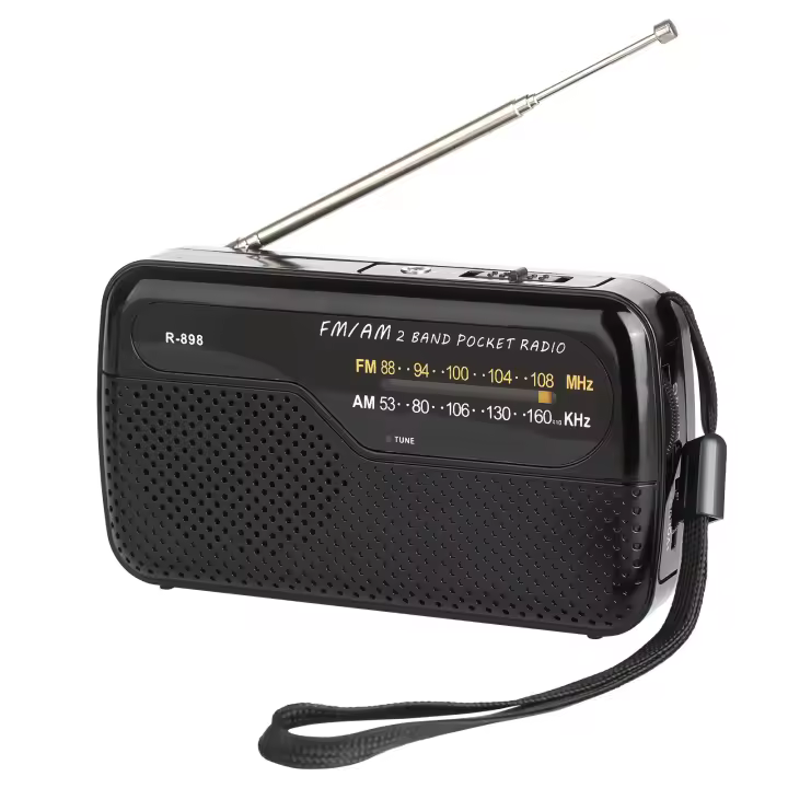 Mini portátil Mini Radio FM Am transistores con excelente señal de bolsillo por Pilas AA (no incluidas) - 1
