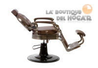 Sillón Clásico de Barbero hidráulico estilo Retro Vintage con reposapies integrado Modelo Buzz Bronze Marrón - details 1