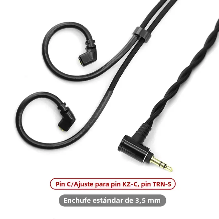 Cable De Repuesto FAAEAL Para Auriculares QDC/MMCX/2Pin 0.78mm Cable De Upgrades Para KZ ZSN pro TRN Shure SE315 Metálico - 1