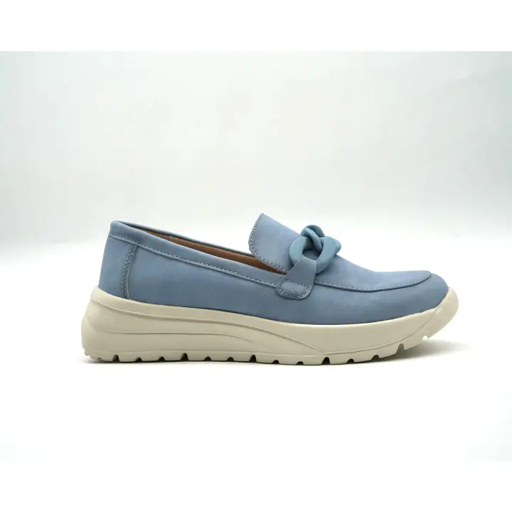 Virucci - Mocasines Deportivos de Mujer Cómodos Modernos 638 disponible en Beige, Azul, Cuero - 1