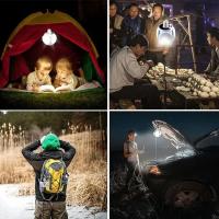 Lámpara De Camping Solar Impermeable Con Luz De Fútbol Y USB Recargable Bombilla LED Plegable Para Emergencias Lámpara De Pesca Ideal Para Tienda De Campaña Jardín Hogar Coche Fiesta - details 8